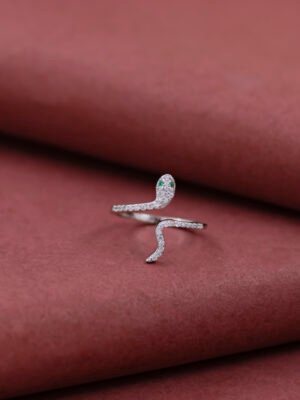 Silver Snake Design Ring