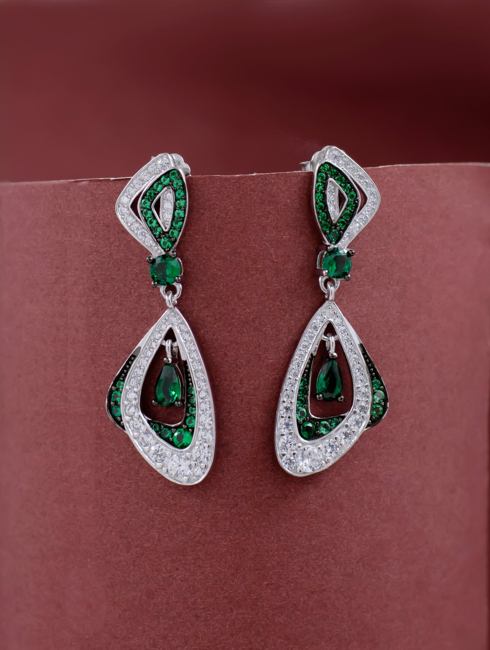 Green Radiance Diamond Earrings