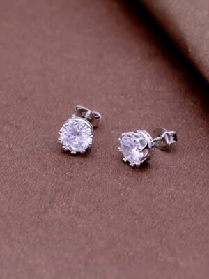 Sterling Silver Solitaire Studs