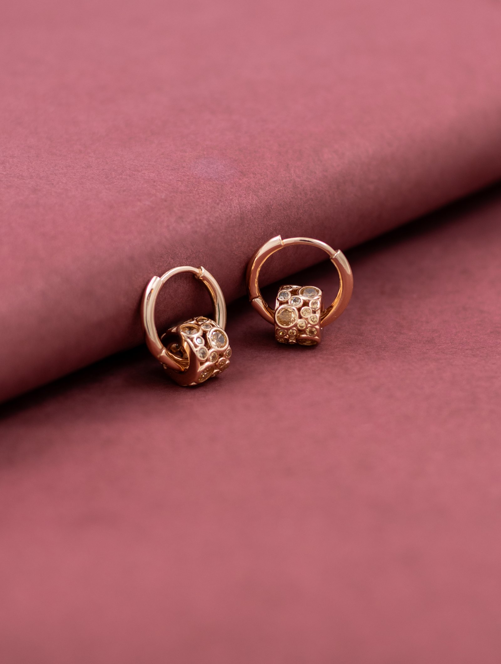 Rose Gold Bali Earrings