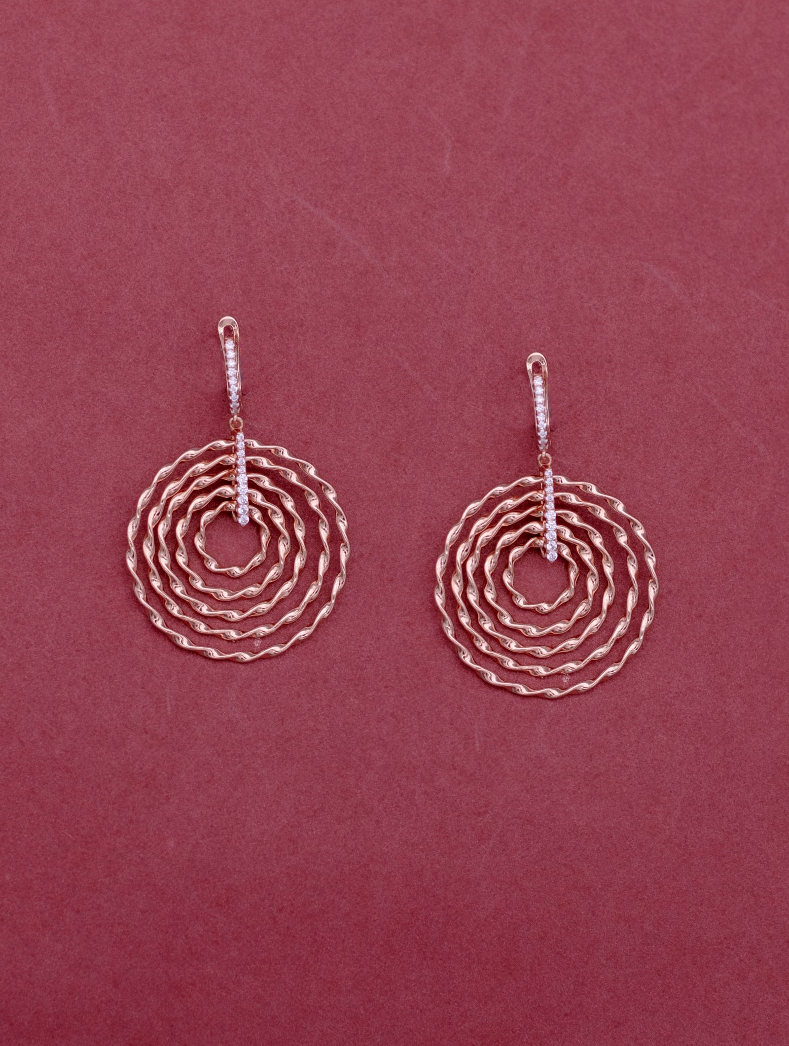 Hoop Earrings in Rose Gold