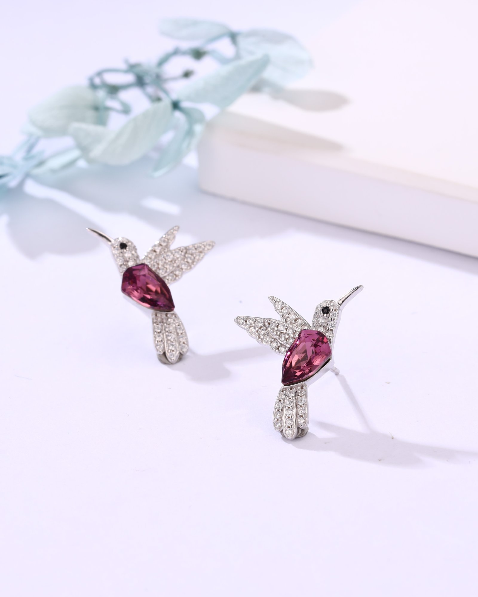 Crystal Bird Elegance Earrings